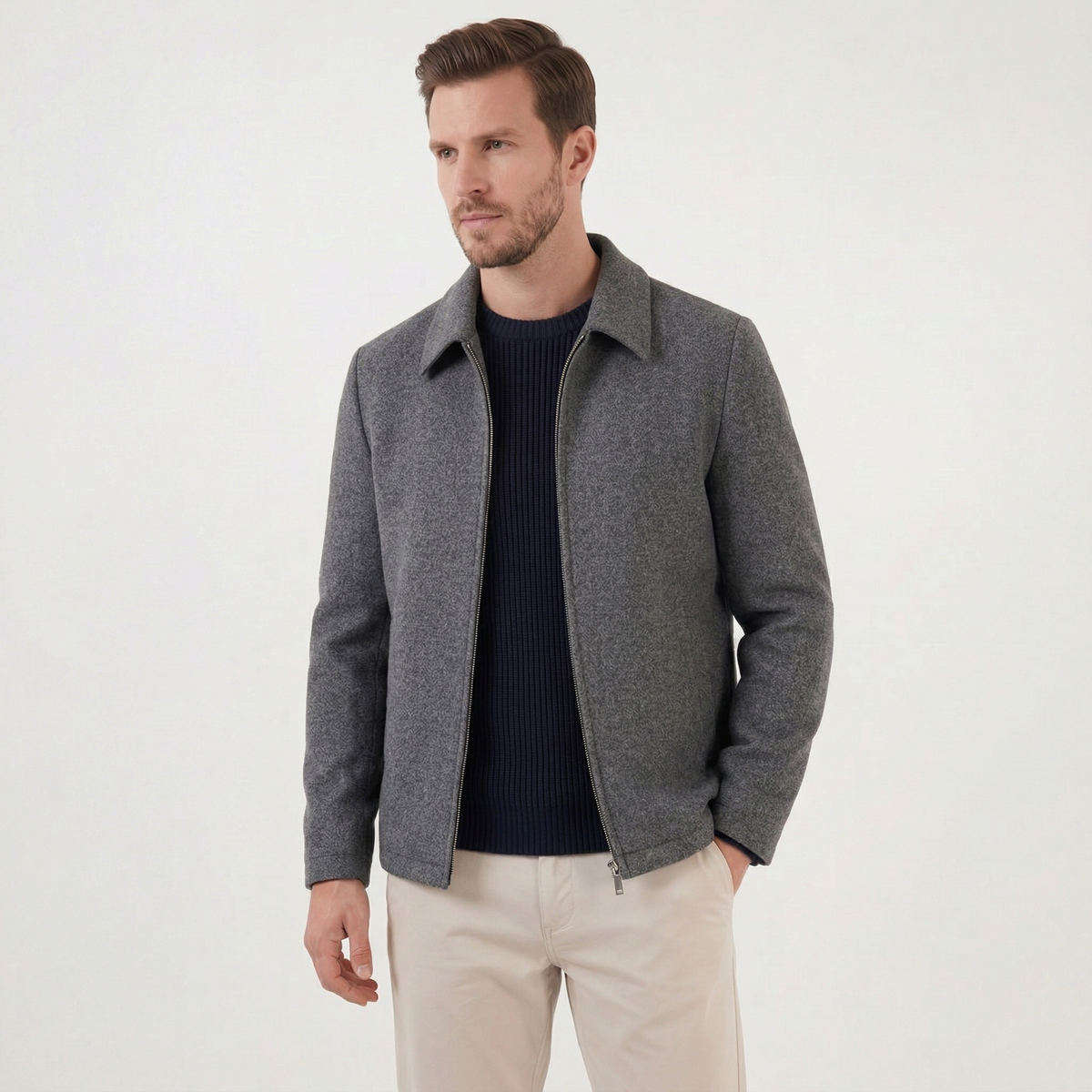Giacca Uomo | Design Minimal con Zip 1