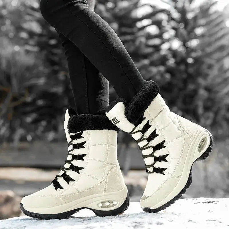 Mid-Calf Waterproof Snow Boots for Women – Cozy &amp; Stylish