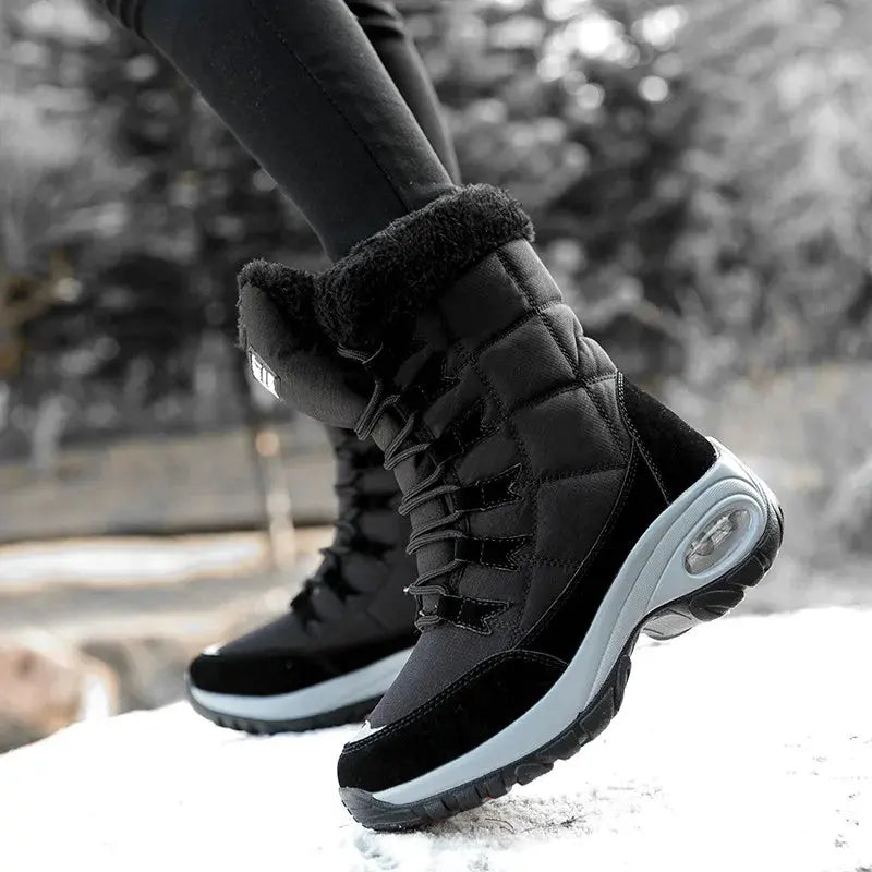 Mid-Calf Waterproof Snow Boots for Women – Cozy &amp; Stylish