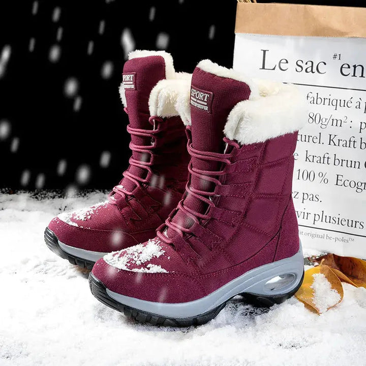 Mid-Calf Waterproof Snow Boots for Women – Cozy &amp; Stylish