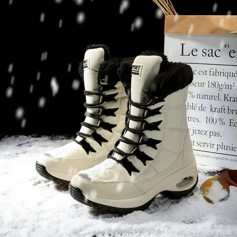 Mid-Calf Waterproof Snow Boots for Women – Cozy &amp; Stylish