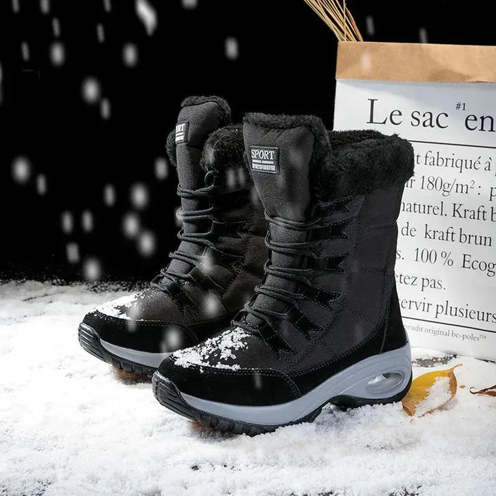 Mid-Calf Waterproof Snow Boots for Women – Cozy &amp; Stylish