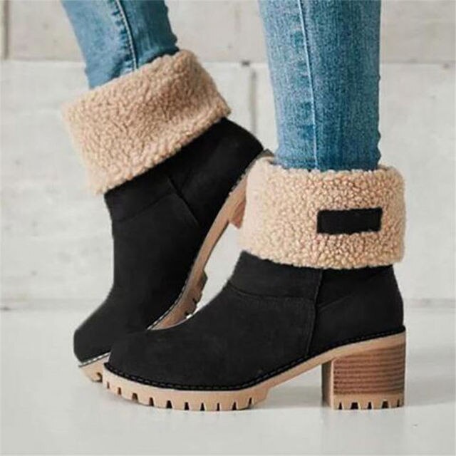 Mid-Tube Winter Snow Boots for Women – Stylish &amp; Versatile Comfort