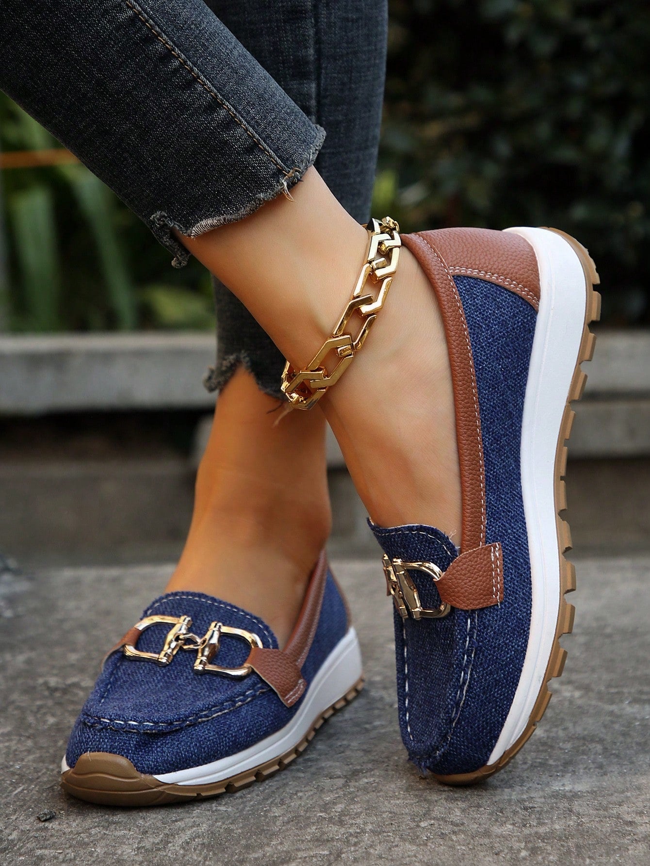 Mocassini Donna | Catena Dorata & Comfort Platform Tutto il Giorno