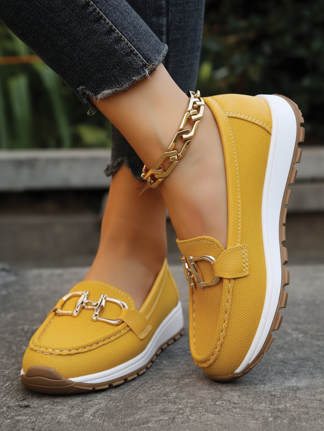 Mocassini Donna | Catena Dorata & Comfort Platform Tutto il Giorno