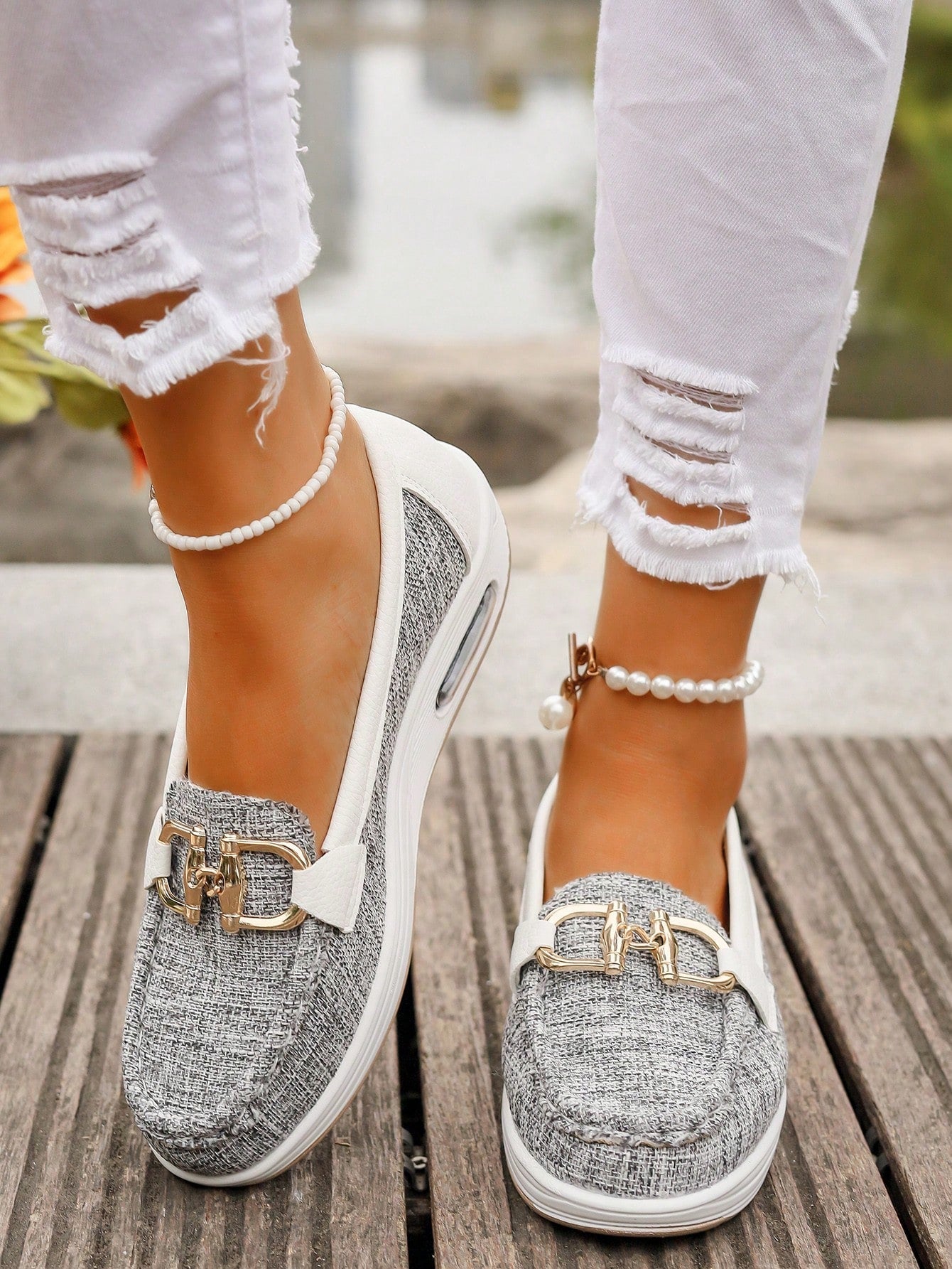 Mocassini Donna | Catena Dorata & Comfort Platform Tutto il Giorno