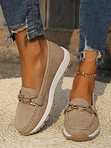 Mocassini Donna | Catena Dorata & Comfort Platform Tutto il Giorno