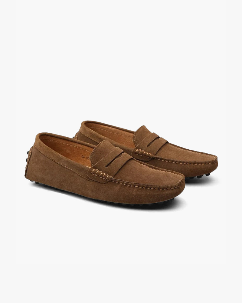 Mocassini in Pelle Scamosciata Uomo | Slip-On Comodi & Passo Stabile