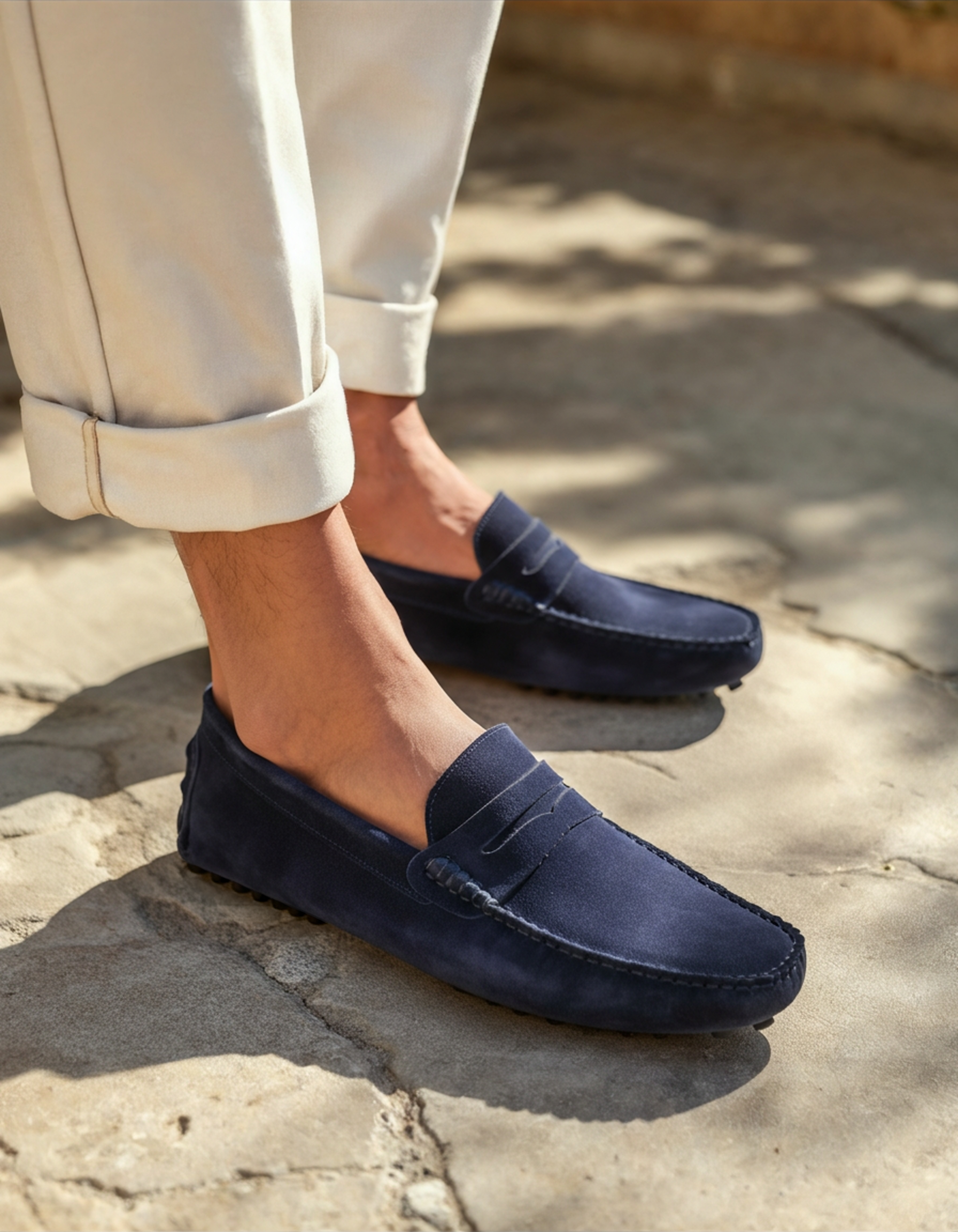 Mocassini in Pelle Scamosciata Uomo | Slip-On Comodi & Passo Stabile