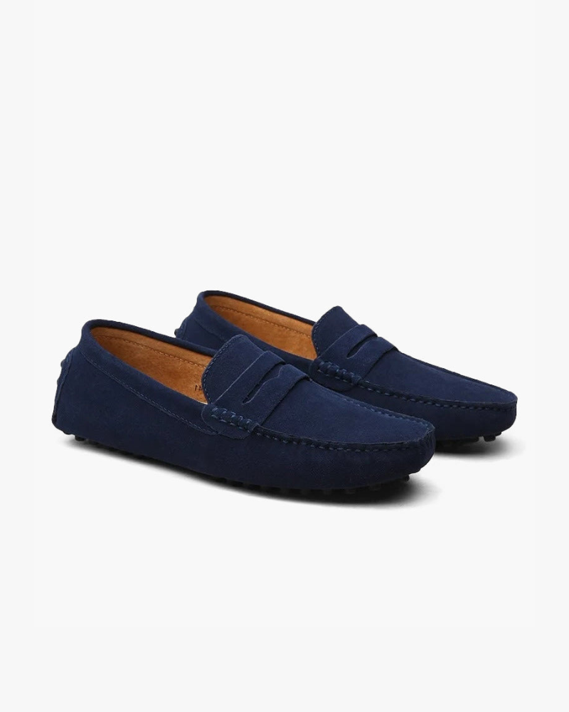 Mocassini in Pelle Scamosciata Uomo | Slip-On Comodi & Passo Stabile