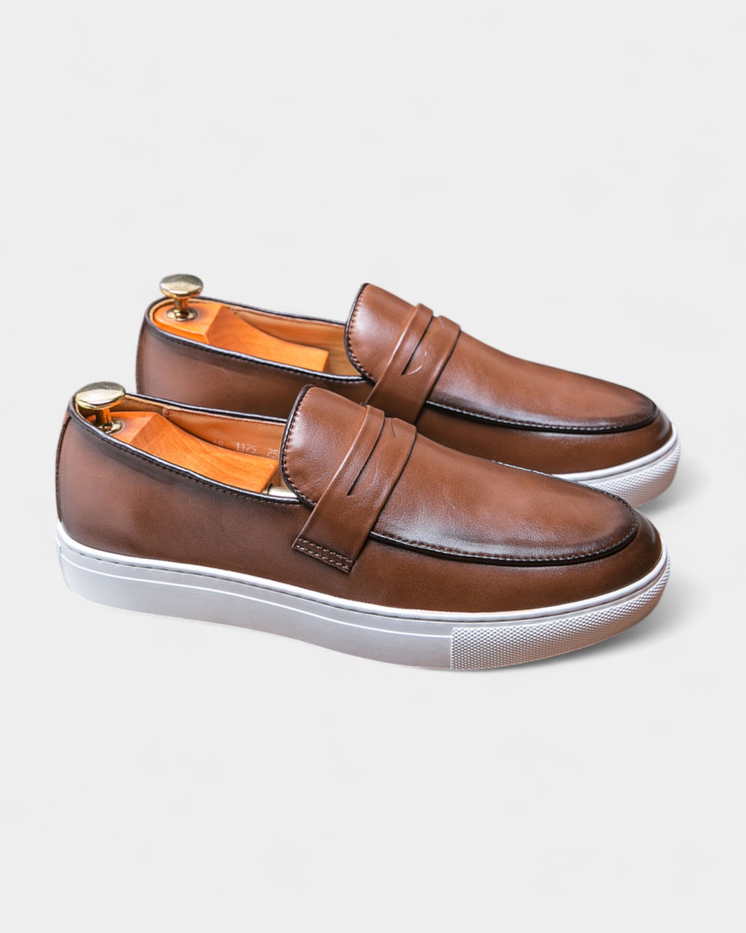 Mocassini Uomo in Pelle Slip-On Profilo Basso Fascetta 3