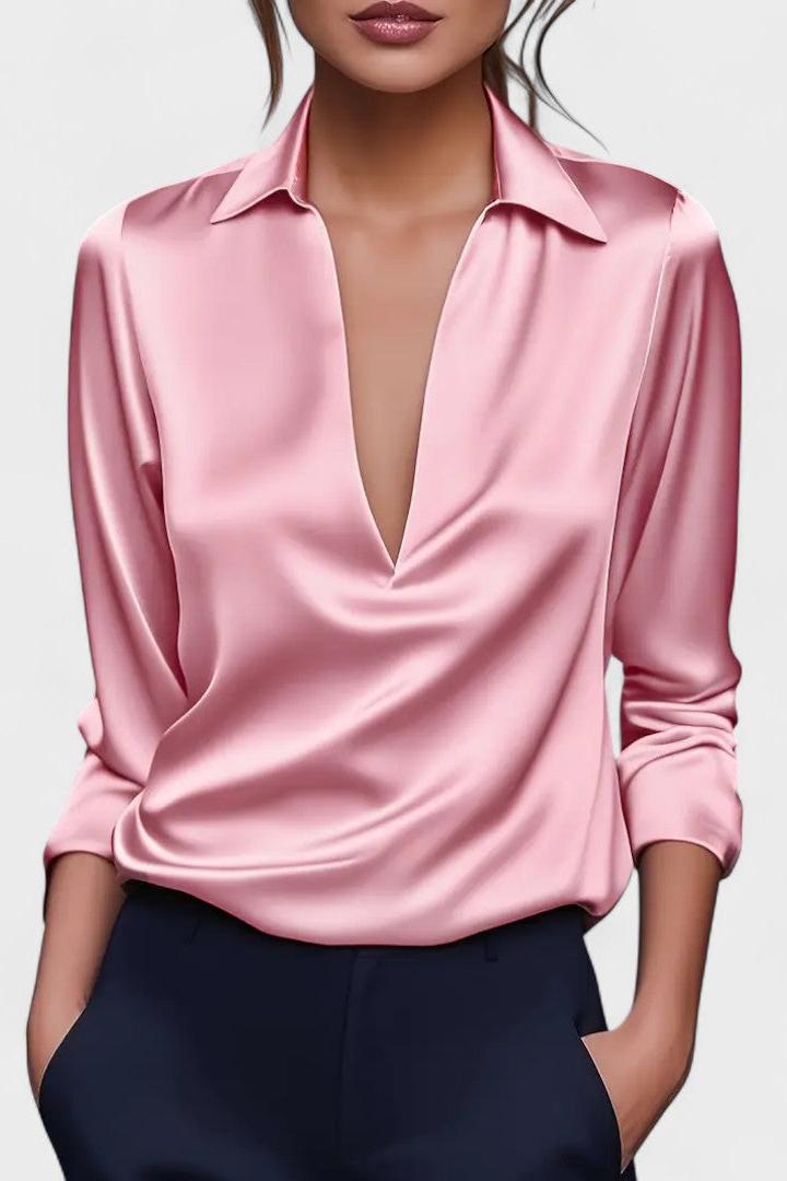 Nádia - Blusa Premium con scollatura a V 0