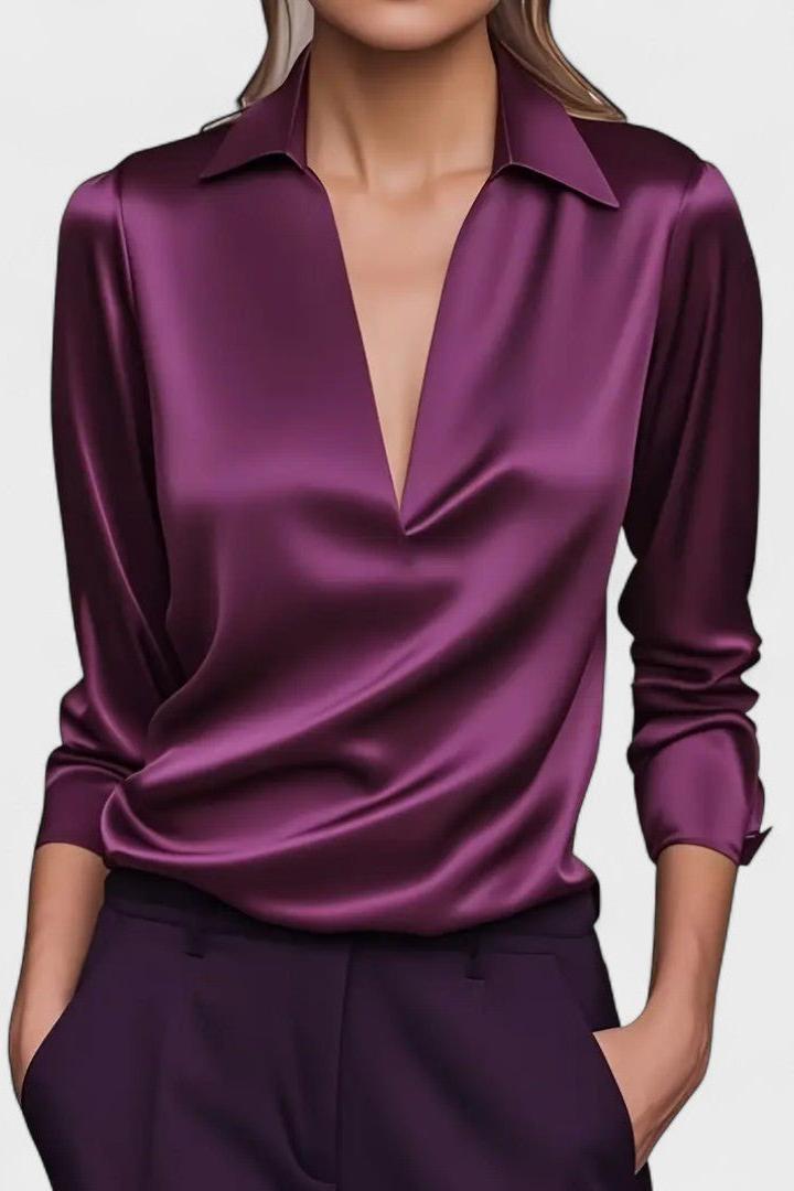 Nádia - Blusa Premium con scollatura a V 11