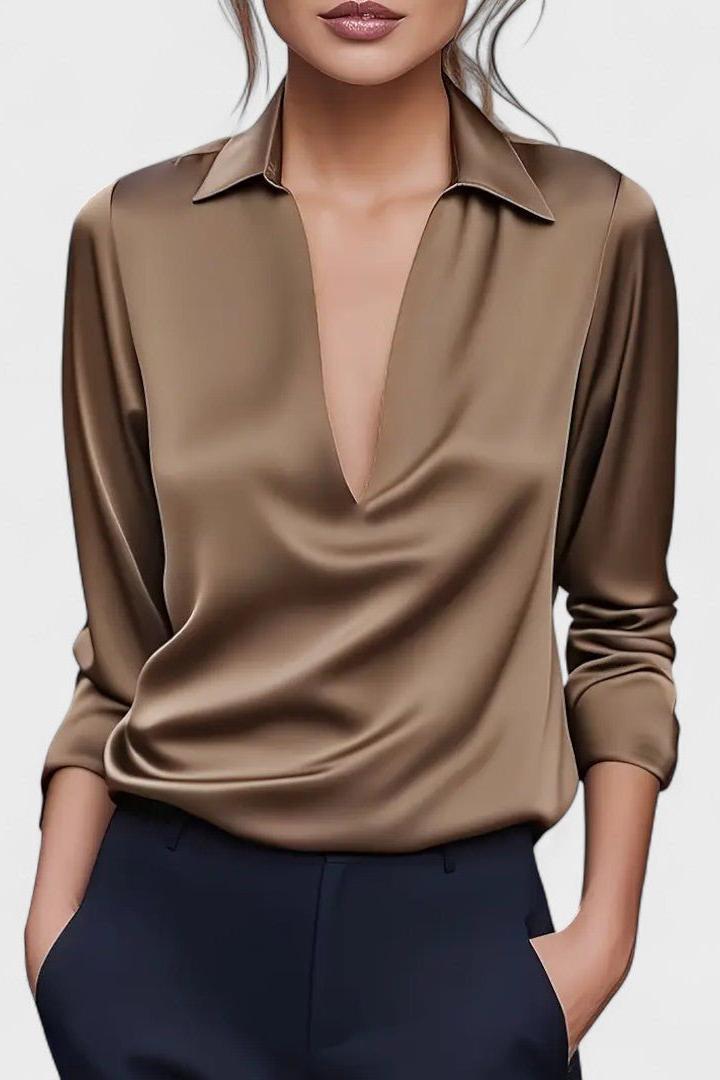 Nádia - Blusa Premium con scollatura a V 4