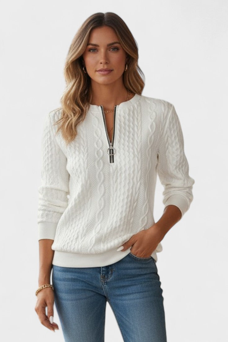 Nela™ | Maglione con zip per donne 7