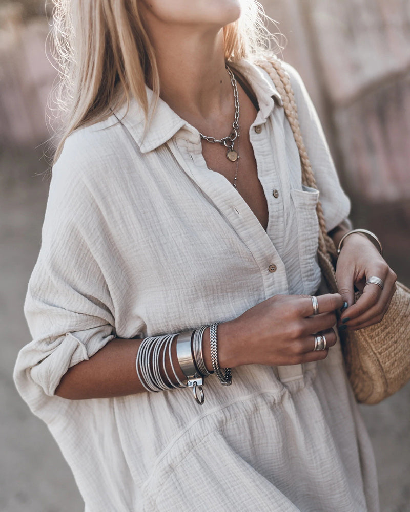 Nicole - Vestito Camicia in Lino 3
