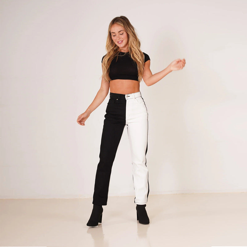 Women's Asymmetrical Jeans | High Waist & Modern Design 1