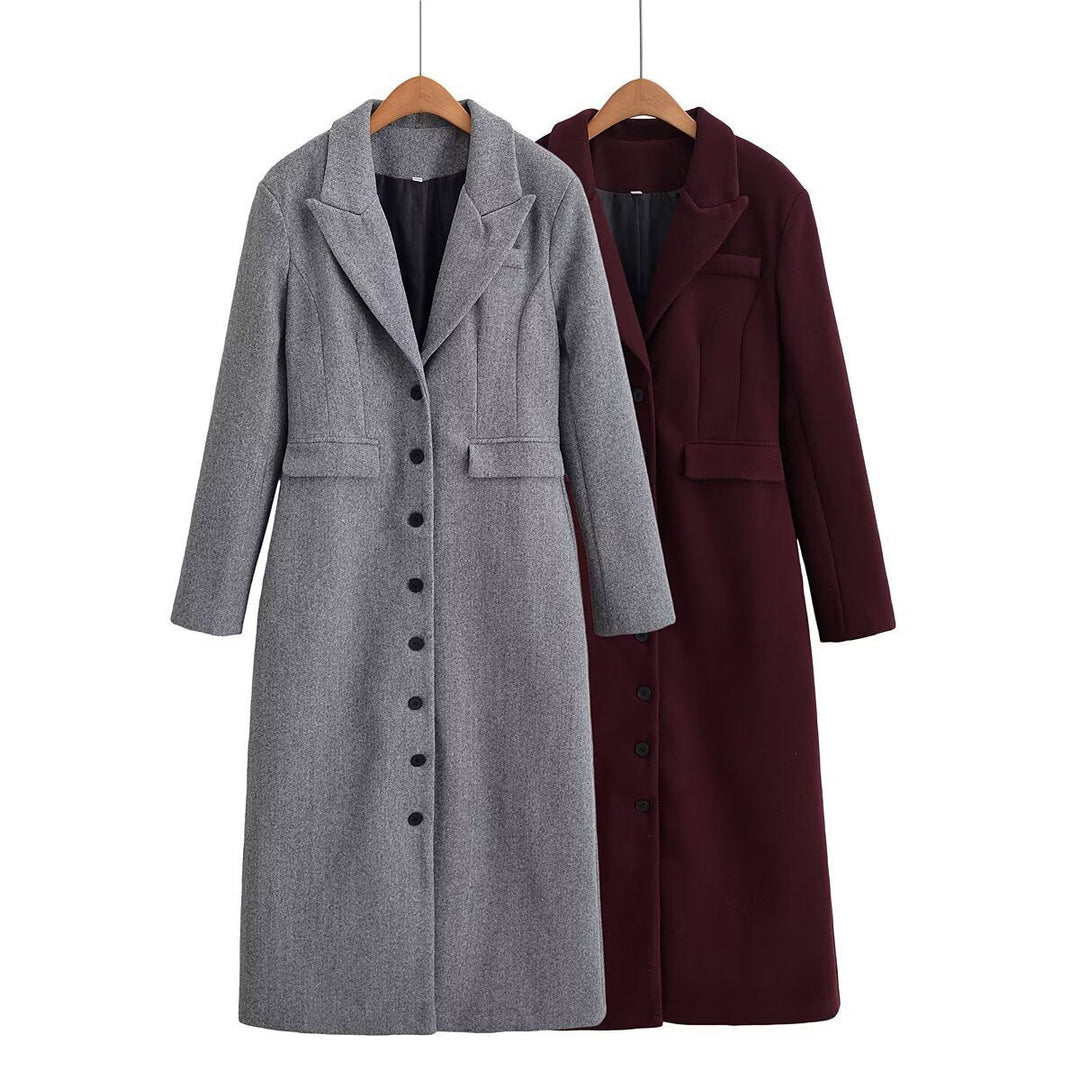 Women's Boucle Coat | Elegant Lapel Collar & Warm Fit 1