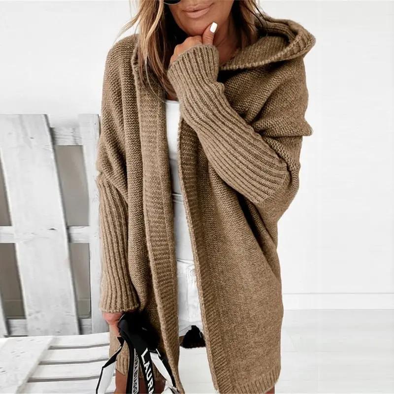 Oversized Hooded Cardigan for Women – Cozy &amp; Effortless Style-Caliboot