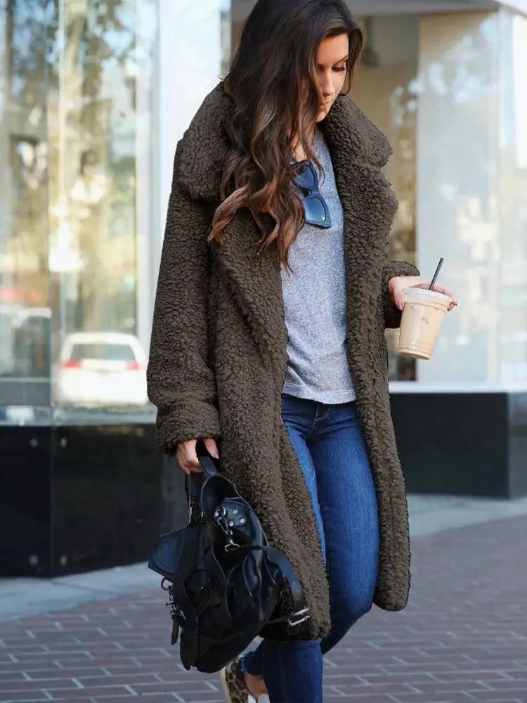 Oversized Teddy Coat for Women – Cozy &amp; Stylish Warmth-Caliboot