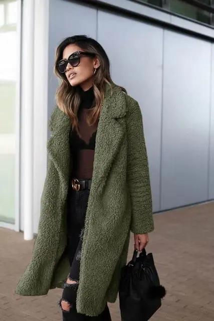 Oversized Teddy Coat for Women – Cozy &amp; Stylish Warmth-Caliboot