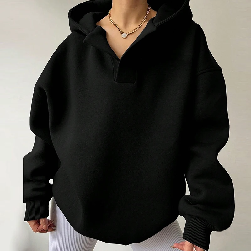 Dames Oversized Hoodie – Capuchon met Losvallende Comfortabele Pasvorm Groen / S - AIDA LENA