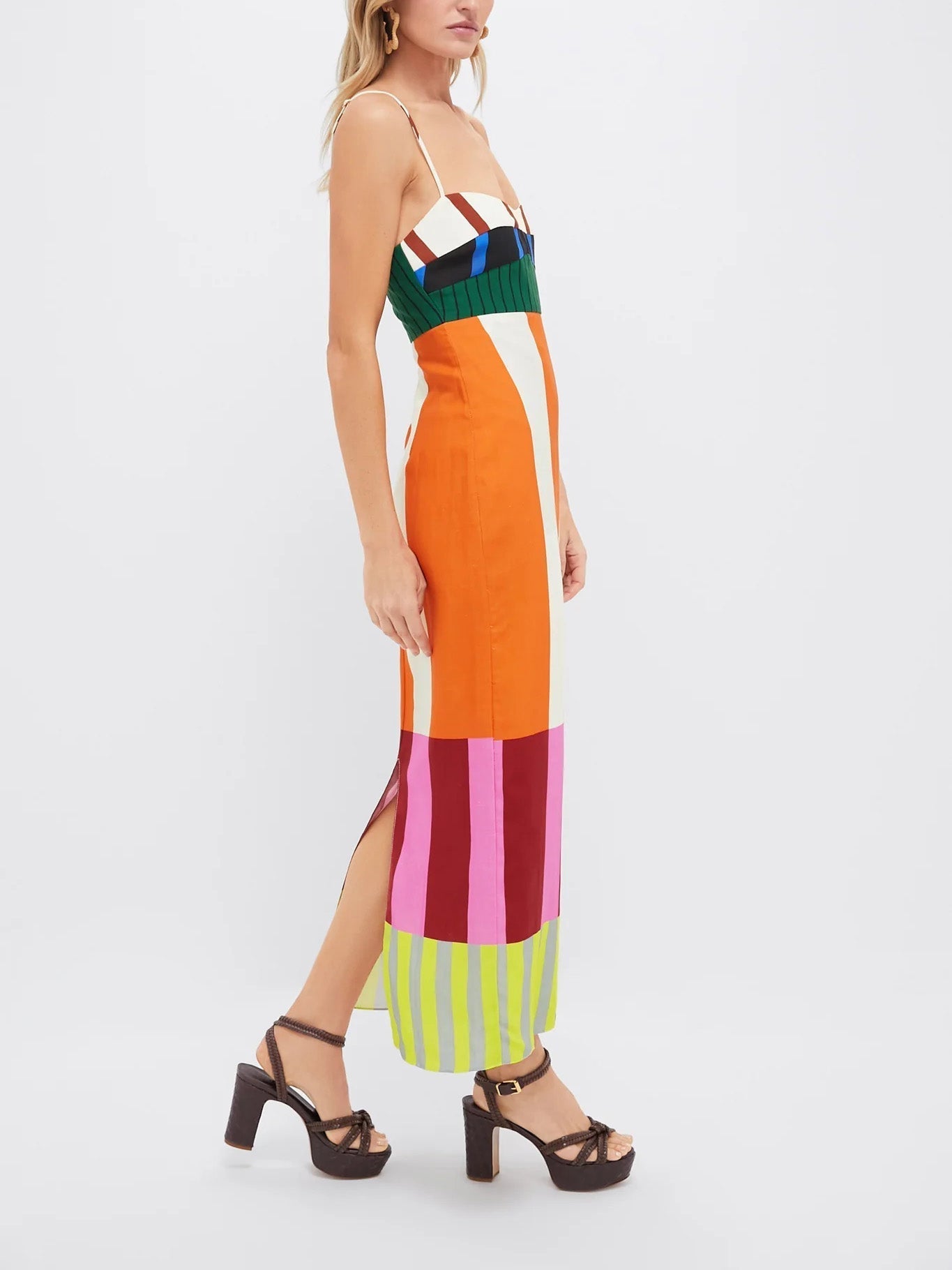 Paloma | Maxi Abito Colorato a Righe 3