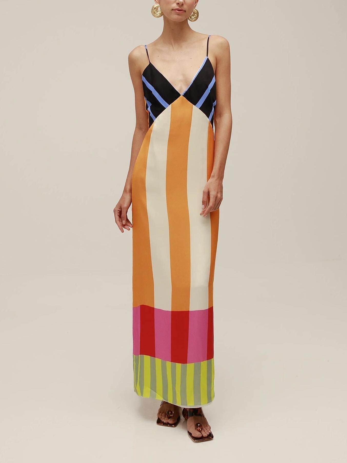 Paloma | Maxi Abito Colorato a Righe 5