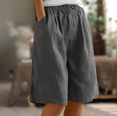 Pantaloncini Donna | Larghi con Vita Elastica & Tasche Laterali