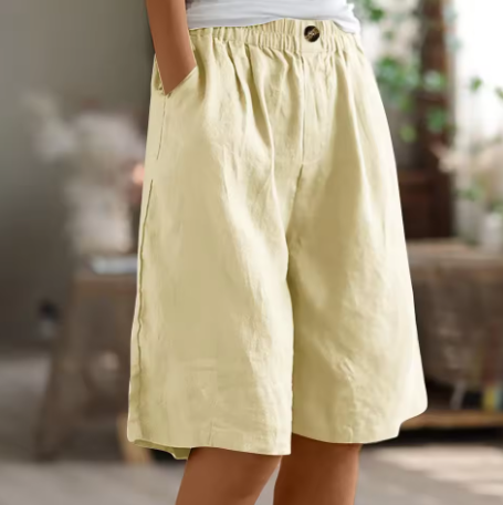 Pantaloncini Donna | Larghi con Vita Elastica & Tasche Laterali