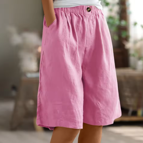 Pantaloncini Donna | Larghi con Vita Elastica & Tasche Laterali