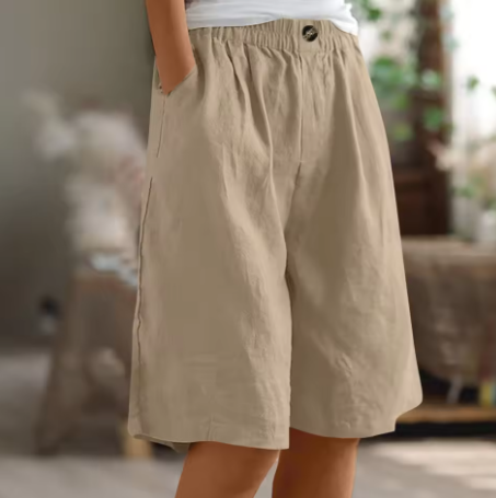 Pantaloncini Donna | Larghi con Vita Elastica & Tasche Laterali