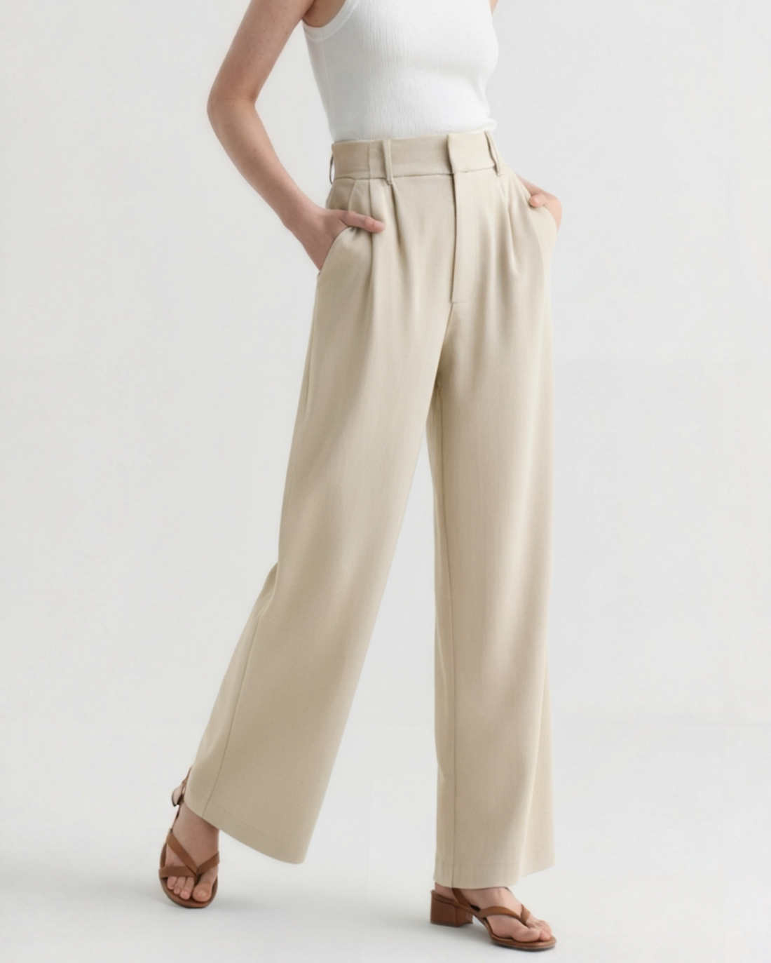 Pantaloni Donna | Gamba larga slanciante & Vita alta definita