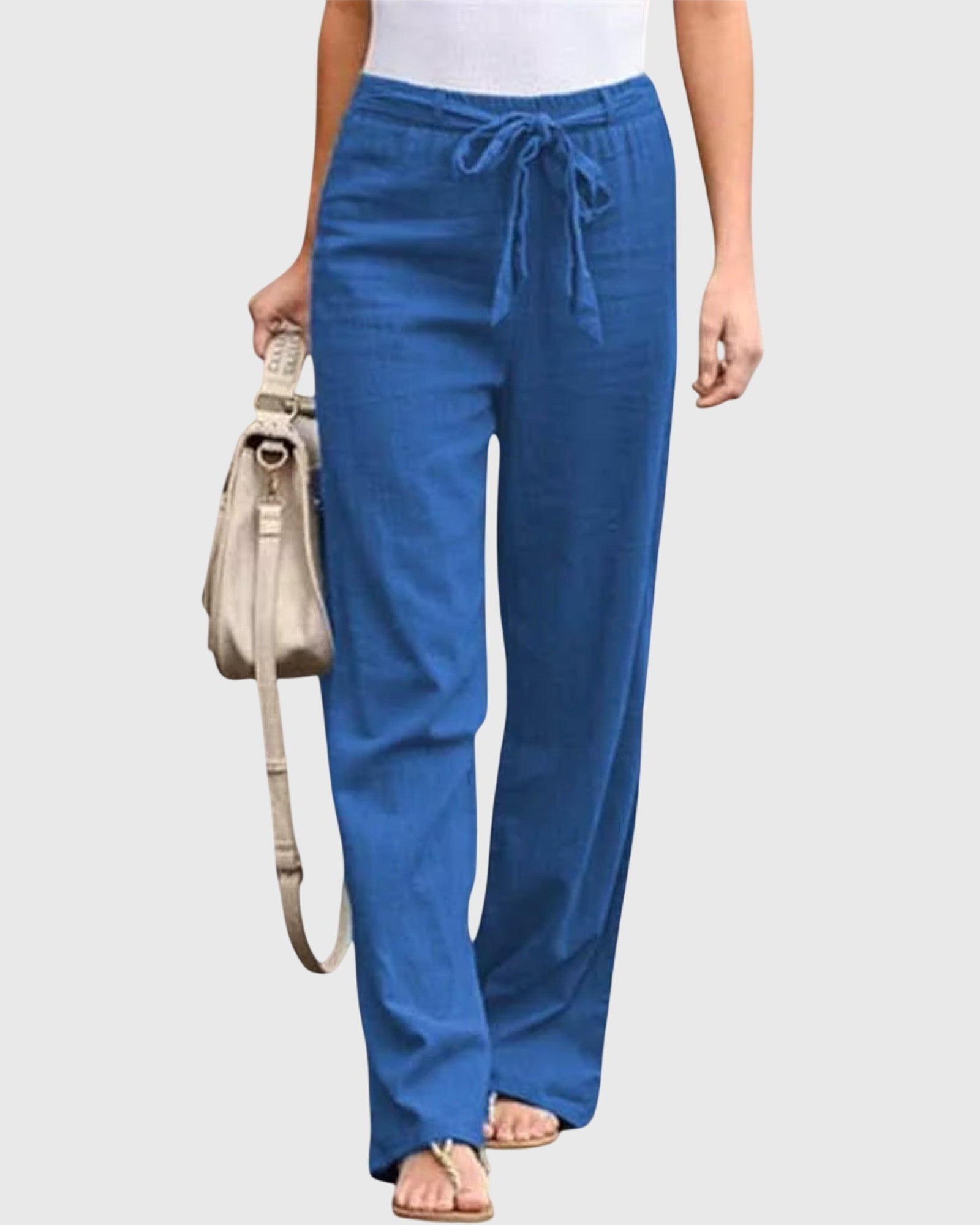 Pantaloni Donna a Vita Alta | Gamba Larga & Fiocco in Vita
