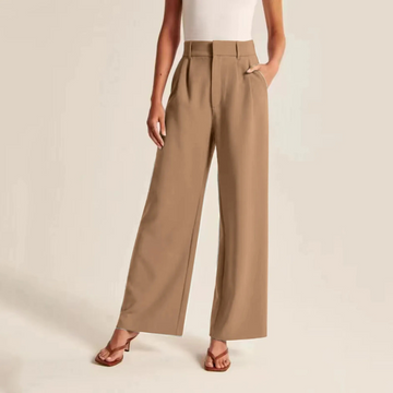Pantaloni Estivi Donna | Vita Alta Sartoriale & Gamba Larga con Piega