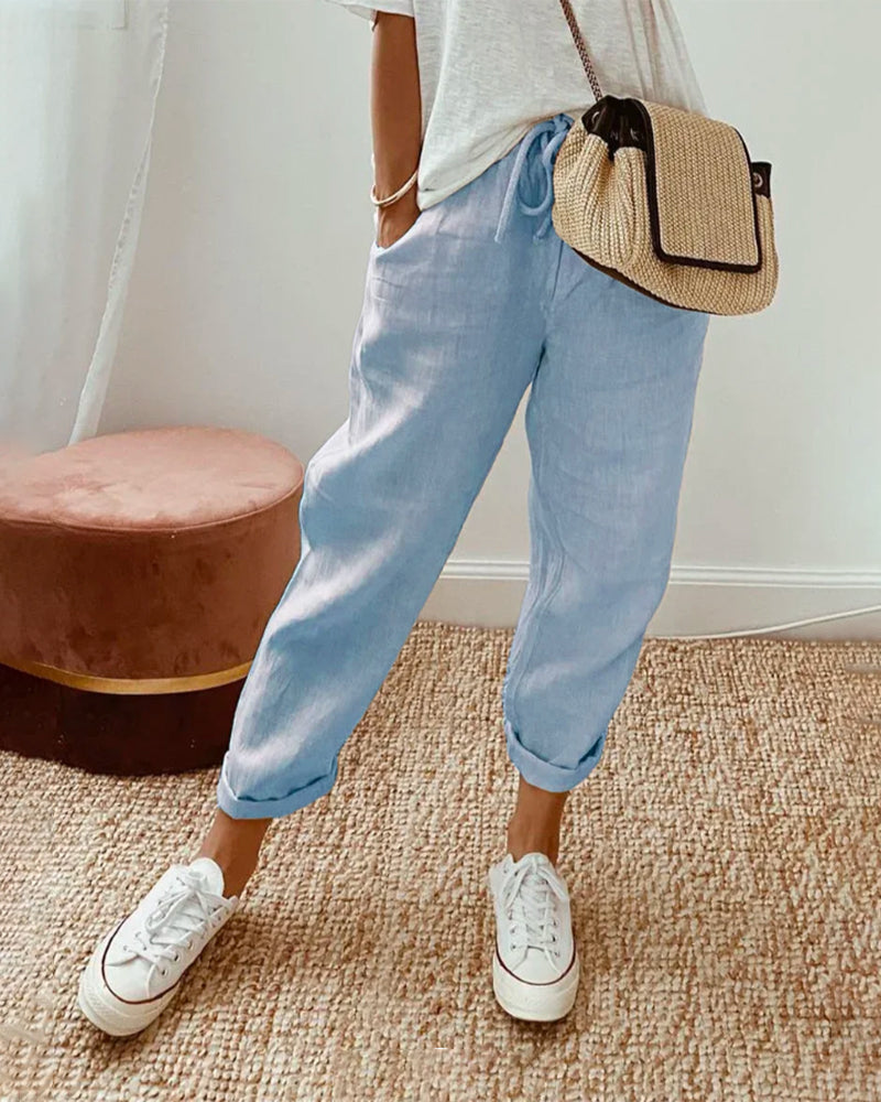 Pantaloni Estivi Donna | Vita a Coulisse & Gamba Jogger Rilassata