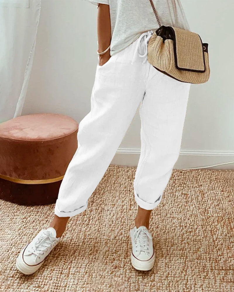 Pantaloni Estivi Donna | Vita a Coulisse & Gamba Jogger Rilassata
