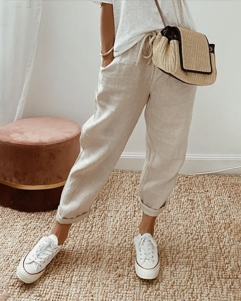 Pantaloni Estivi Donna | Vita a Coulisse & Gamba Jogger Rilassata