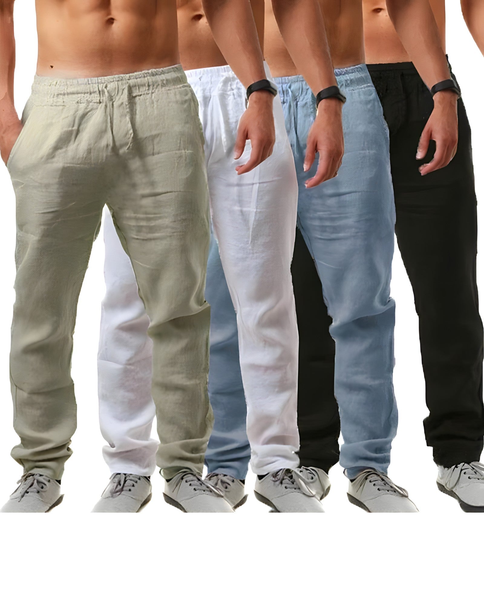 Pantaloni Uomo Estivi | Vita Elasticizzata & Cordoncino Regolabile
