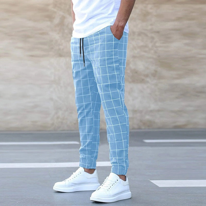 Pantaloni Uomo Jogger | Fantasia a Quadri & Vita Elasticizzata