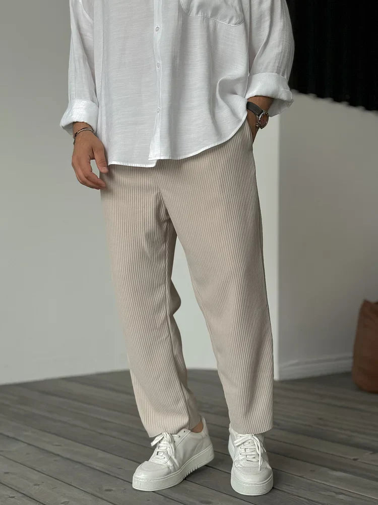 Men's Trousers | Elasticated Waist & Tapered Line