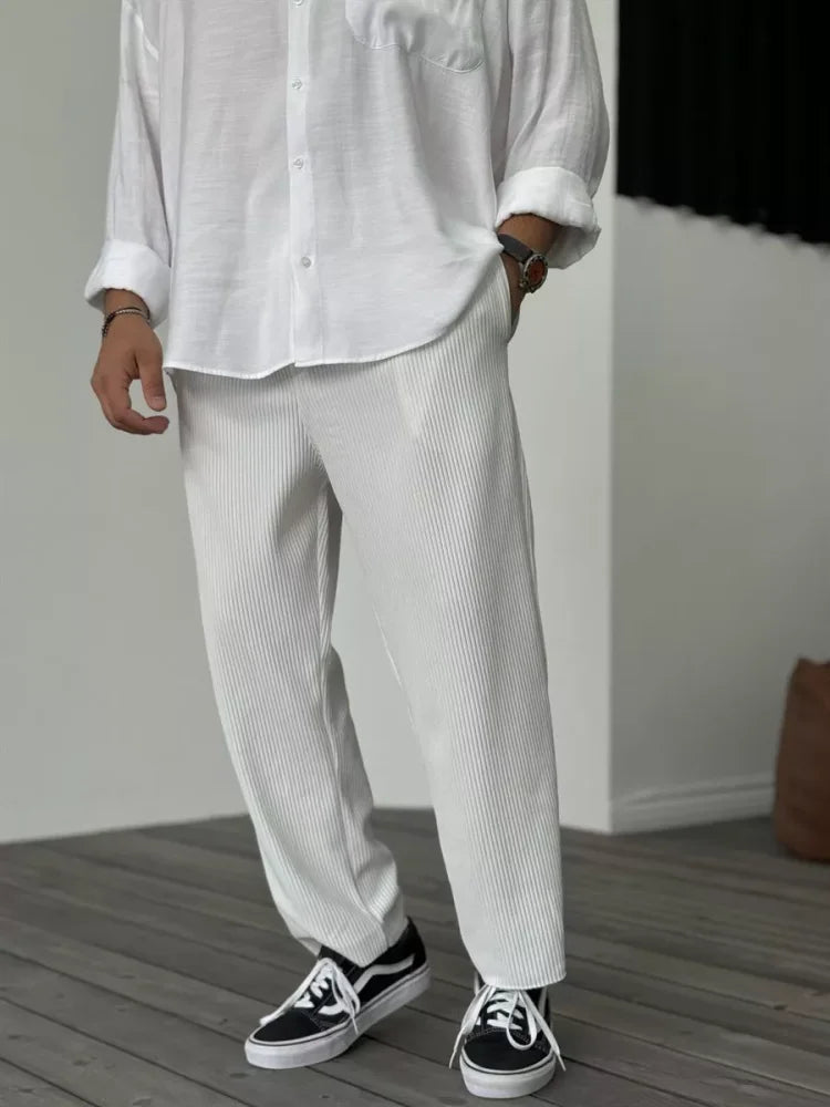 Men's Trousers | Elasticated Waist & Neat Relaxed Line