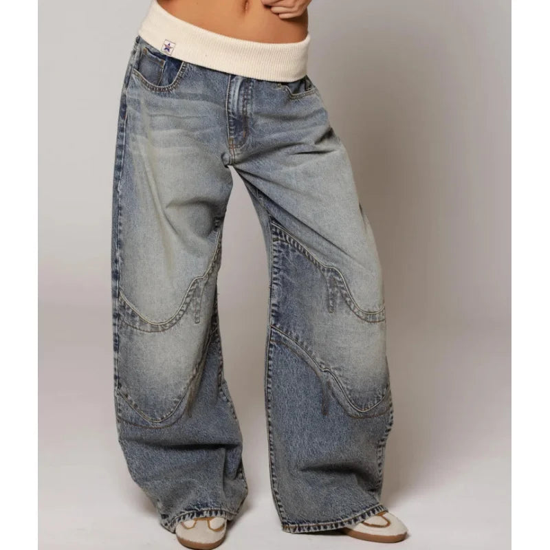 Pantaloni Baggy Donna – Con Vita Elastico, Casual per Uso Quotidiano 0