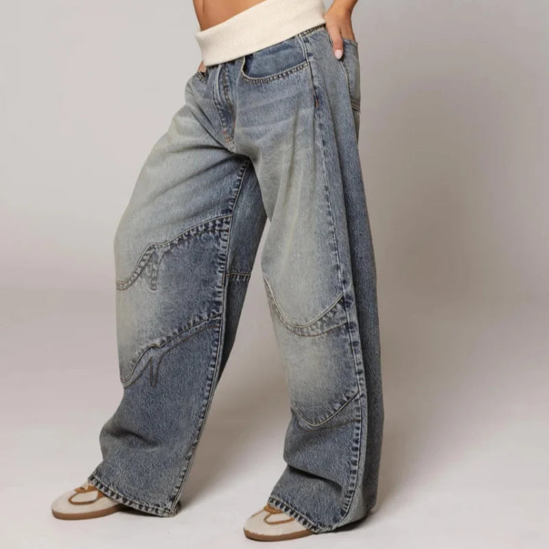Pantaloni Baggy Donna – Con Vita Elastico, Casual per Uso Quotidiano 1