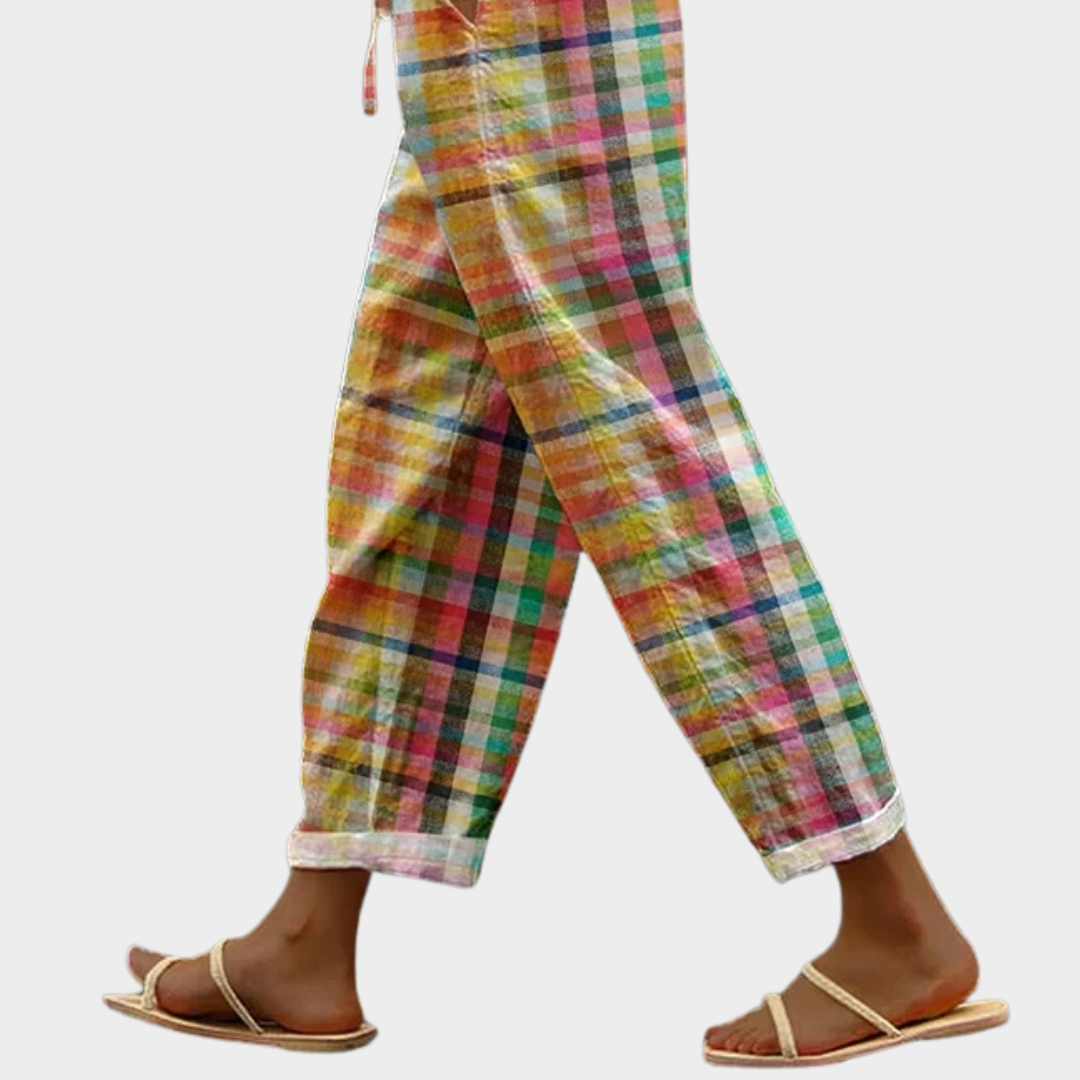 Pantaloni Comfort a Quadretti 1
