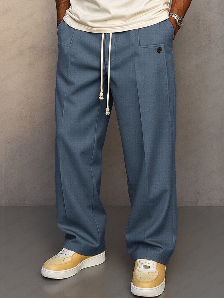 Pantaloni Slim Fit da Uomo – Con Zip e Vita Elastica, Adatti per Lavoro e Tempo Libero 3