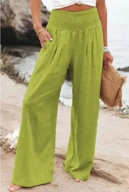 Pantaloni larghi estivi a vita alta di MAYA 1