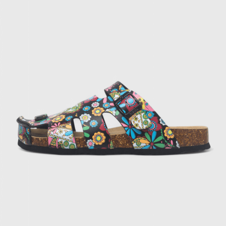 Pantofole Estive Donna | Fantasia Floreale & Suola in Sughero