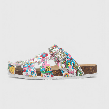 Pantofole Estive Donna | Fantasia Floreale & Suola in Sughero