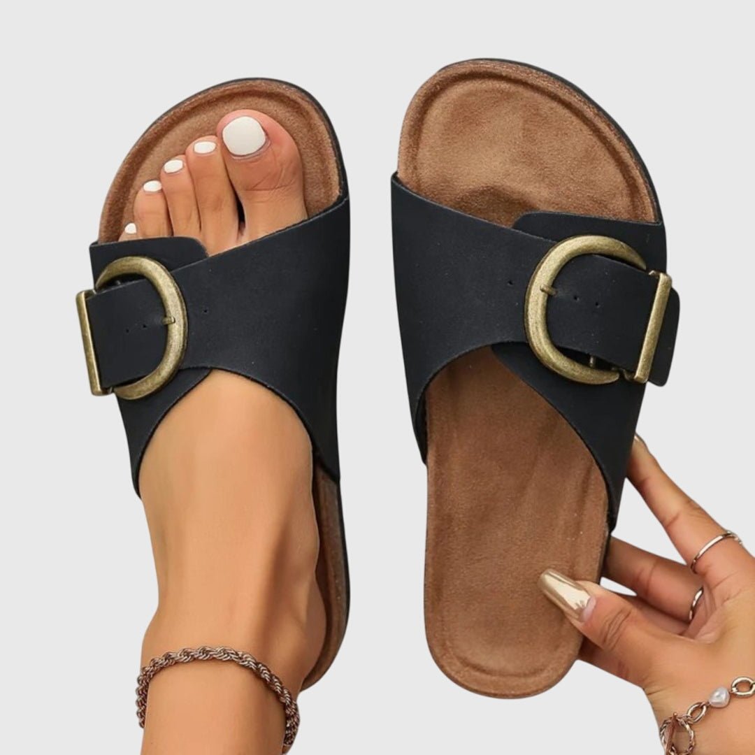 Pantofole Estive Donna | Fibbia Vintage & Sottopiede Anatomico